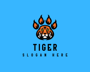 Fierce Tiger Paw logo design