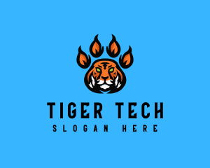 Fierce Tiger Paw logo design