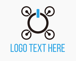 Technology - Drone Power Button logo design
