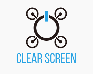Screen - Drone Power Button logo design
