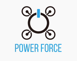 Drone Power Button logo design