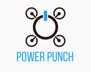Drone Power Button logo design