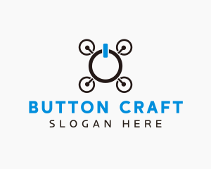 Drone Power Button logo design