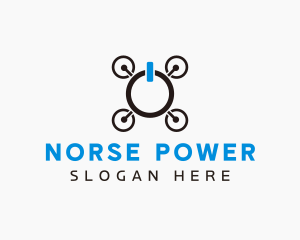 Drone Power Button logo design