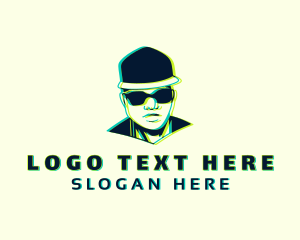 Hip Hop - Glitch Hip Hop Artist logo design