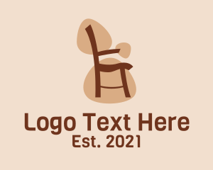 Computer Chair - Brown Chair Furniture logo design