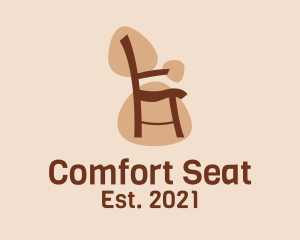 Stool - Brown Chair Furniture logo design