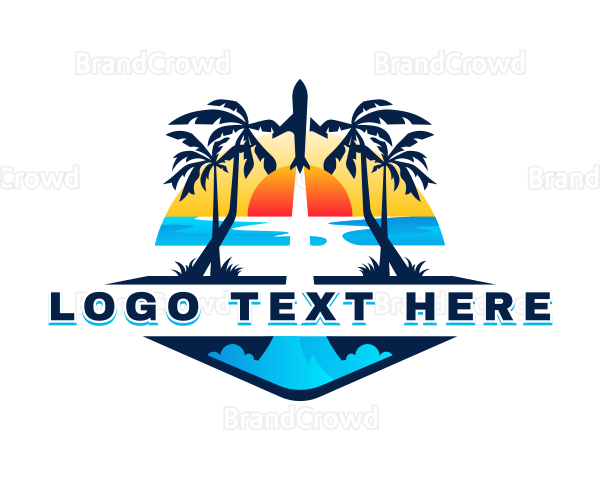 Beach Tour Travel Logo