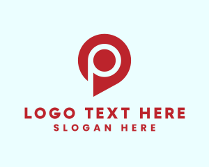 Travel Agency - Location Pin Letter P logo design