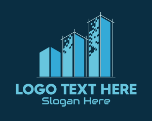 Towers - Pixel Buildings logo design