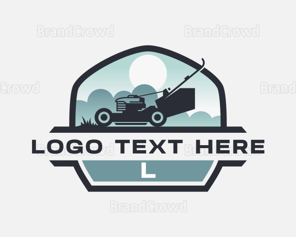 Lawn Care Mower Landscaping Logo