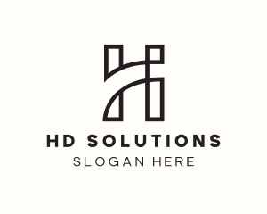 Professional Minimalist Letter H logo design