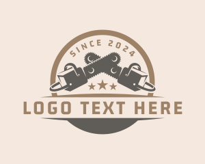 Forestry - Industrial Chainsaw Woodwork logo design