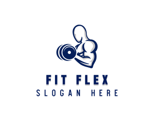 Dumbbell - Dumbbell Muscle Workout logo design