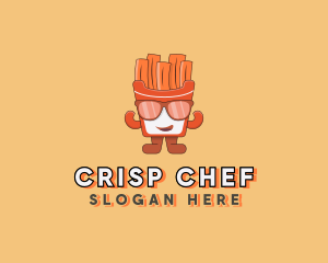 French Fries Cartoon logo design