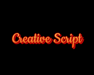 Retro Script  Apparel logo design