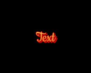 Retro Script  Apparel logo design