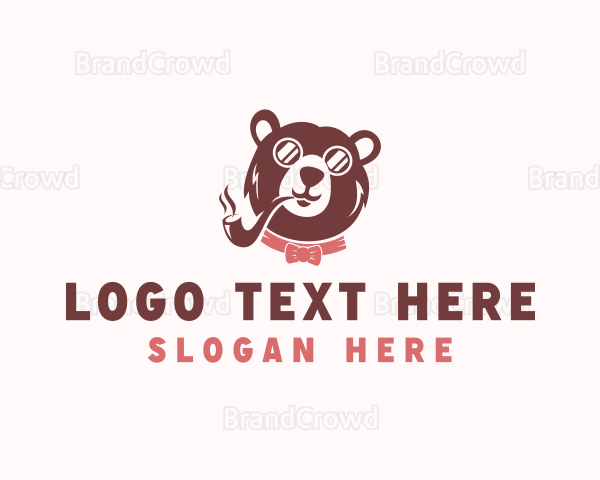 Pipe Smoking Bear Logo