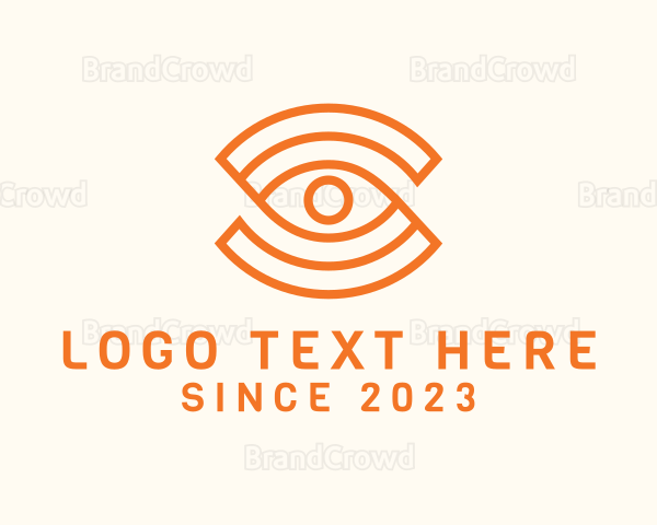 Orange Eye Letter S Logo