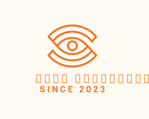 Optometrist - Orange Eye Letter S logo design