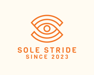 Orange Eye Letter S logo design