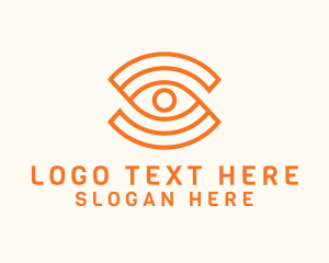Orange Eye Letter S Logo