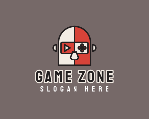 Online Gamer - Streamer Gamer Robot logo design