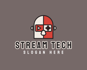 Streamer - Streamer Gamer Robot logo design