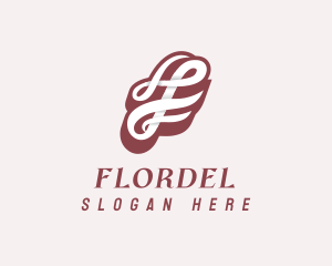 Letter F Script Business  logo design