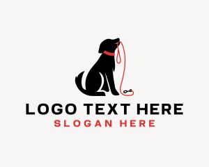 Vet - Dog Leash Trainer logo design