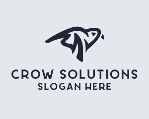 Crow Bird Raven logo design