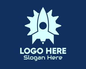 Modern Spaceship Rocket Logo