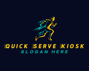 Marathon Speen Running logo design