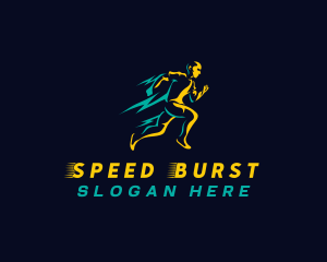 Sprinting - Marathon Speen Running logo design