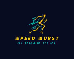 Marathon Speen Running logo design