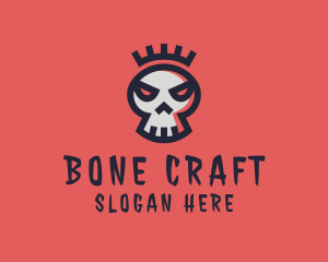 Skeletal - Crown Skull Band logo design