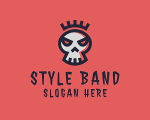 Crown Skull Band logo design