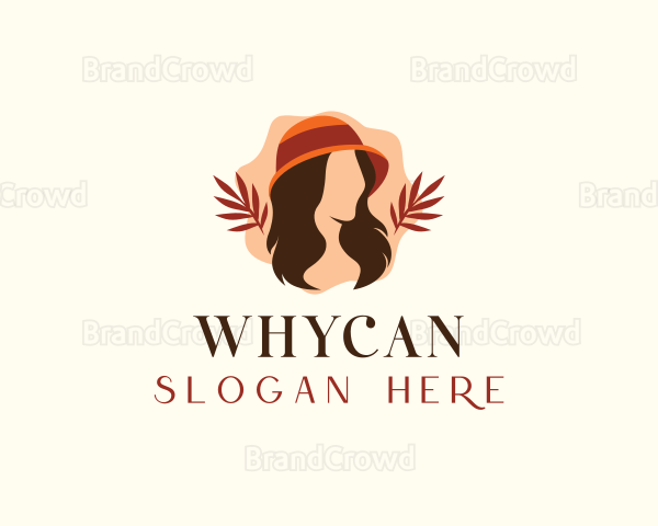 Woman Fashion Hat Logo