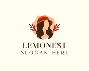 Woman Fashion Hat Logo