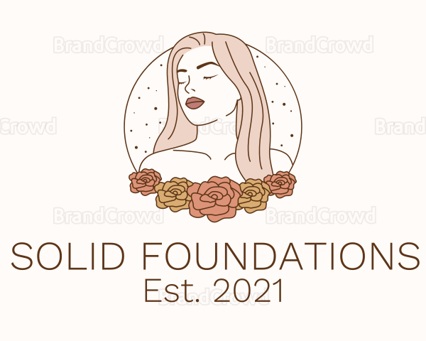 Beauty Floral Model Logo