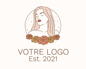 Hair Salon - Beauty Floral Model logo design