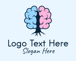 Mental Brain Tree  logo design