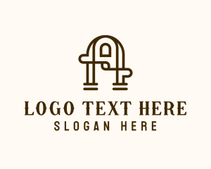 Letter A Building Contractor logo design