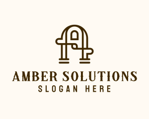 Letter A Building Contractor logo design