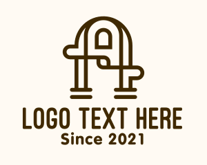 Venture - Letter A Building Contractor logo design