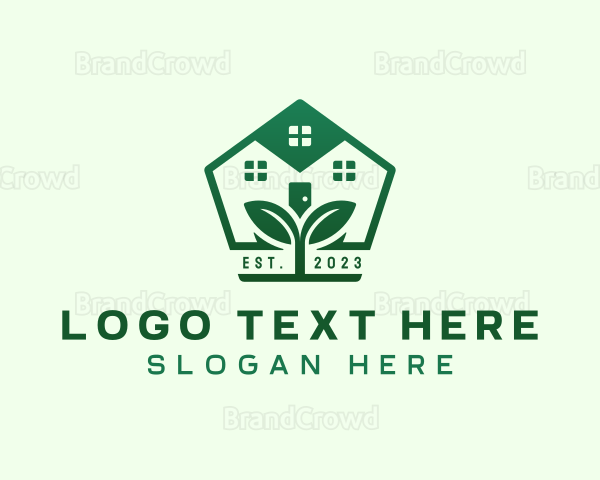 House Backyard Landscaping Logo