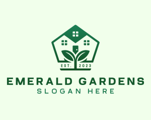 House Backyard Landscaping logo design