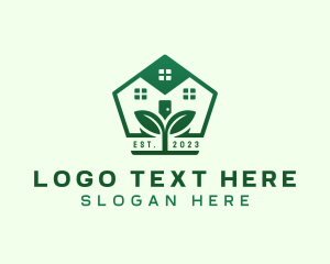 House Backyard Landscaping Logo