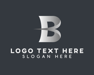Grayscale - Multimedia Fold Letter B logo design
