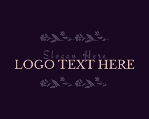 Typography - Floral Feminine Business Brand logo design